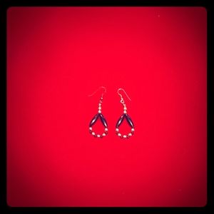 Gold & Black Beaded Earrings